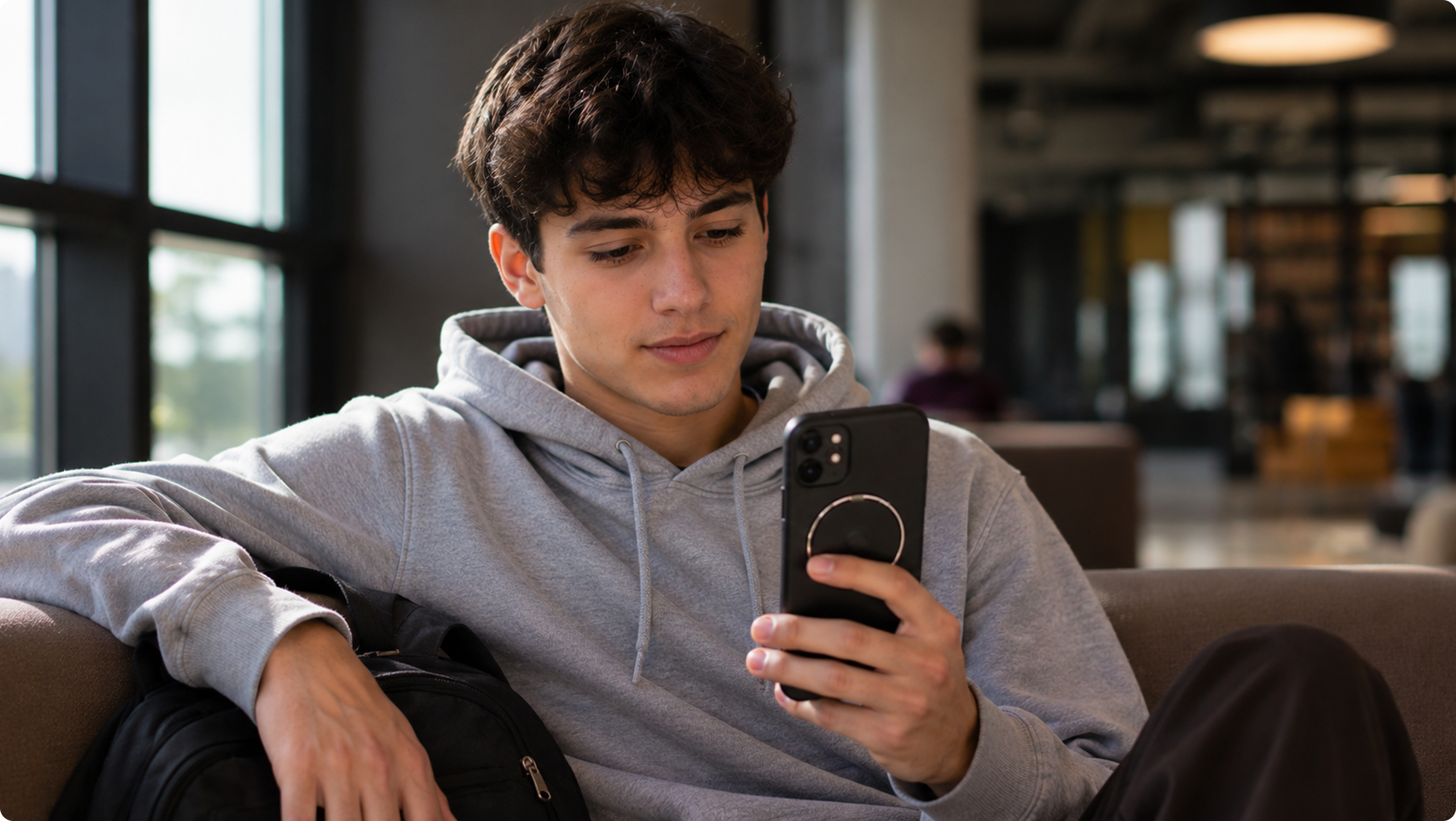 Student using SafeLine